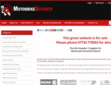 Tablet Screenshot of motorbike-security.co.uk